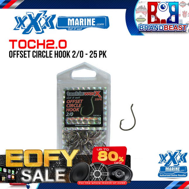 XXX Marine TOCH2.0 Offset Circle Hook 2/0 25 Pack TOCH20