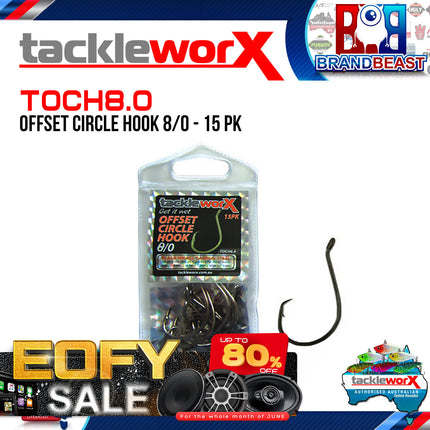 XXX Marine TOCH8.0 Offset Circle Hook 8/0 15 Pack TOCH80