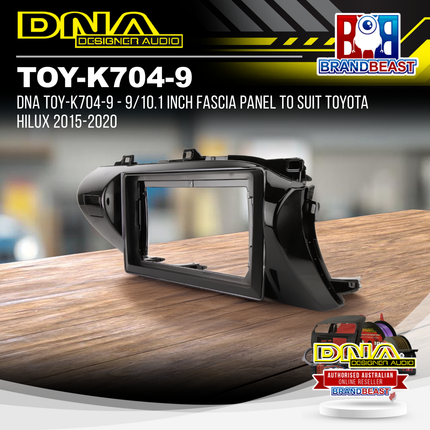 DNA TOY-K704-9 - 9/10.1 Inch Fascia Panel To Suit Toyota Hilux 2015-2020