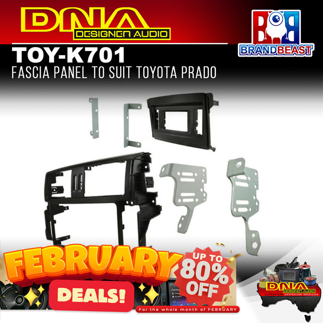 DNA TOY-K701 Double DIN Fascia Panel To Suit Toyota Prado