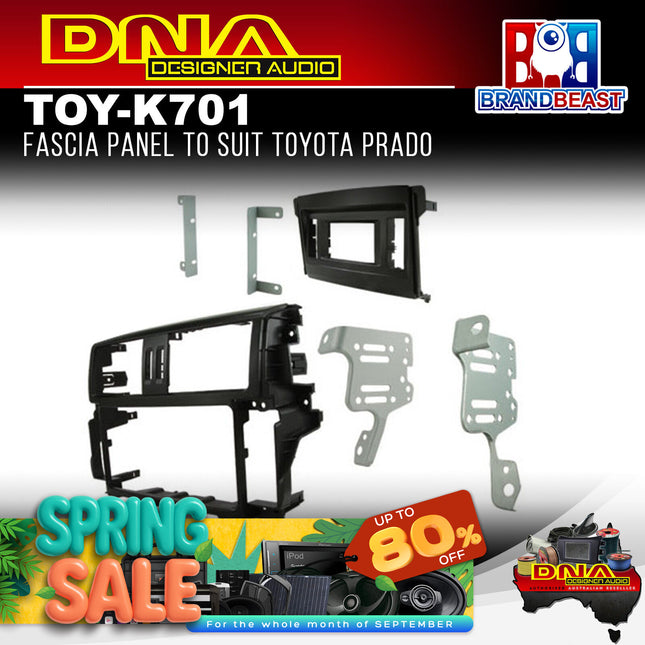 DNA TOY-K701 Double DIN Fascia Panel To Suit Toyota Prado