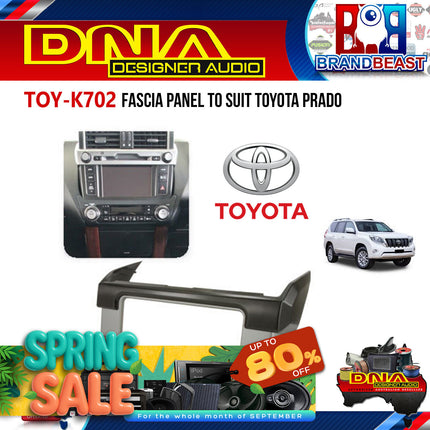 DNA TOY-K702 Double DIN Fascia Panel To Suit Toyota Prado