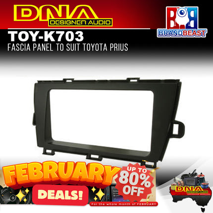 DNA TOY-K703 Double DIN Fascia Panel To Suit Toyota Prius