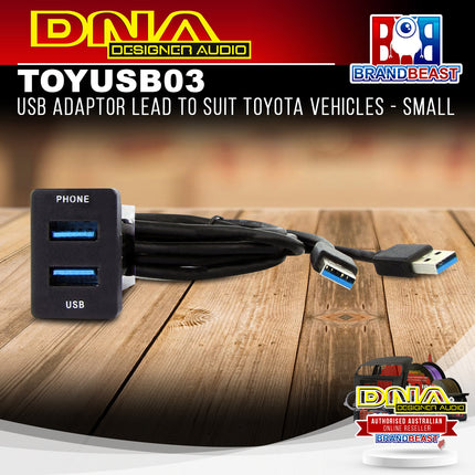 DNA TOYUSB03 USB Adaptor Lead To Suit Toyota Vehicles - Small