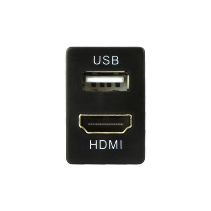 DNA TOYUSB03QCH | Factory Fit USB 12VDC Fast Charger+ HDMI Sockets To Suit Toyota Small Switch Sockets