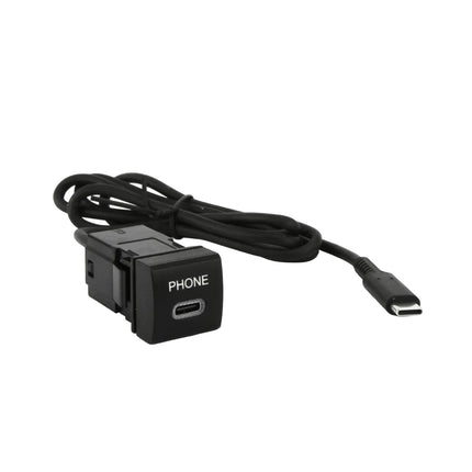 DNA TOYUSB04C | Factory Fit USB-C Socket To USB-C Plug To Suit Small Square Switch Sockets In Toyota Vehicles - 1 Metre