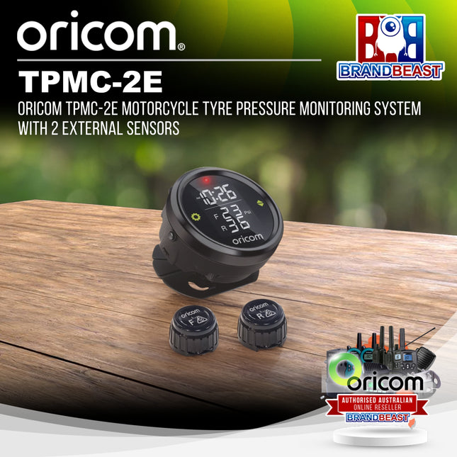 Oricom TPMC-2E Motorcycle Tyre Pressure Monitoring System with 2 External Sensors