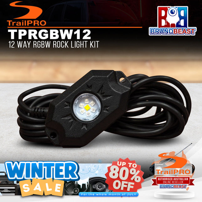 TrailPRO TPRGBW12 12 Way RGBW Rock Light Kit