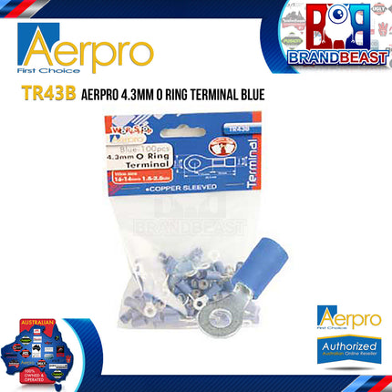 Aerpro TR43B 4.3mm O Ring Terminal Blue