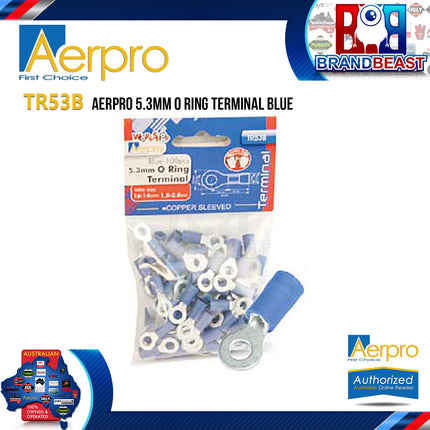 Aerpro TR53B 5.3mm O Ring Terminal Blue
