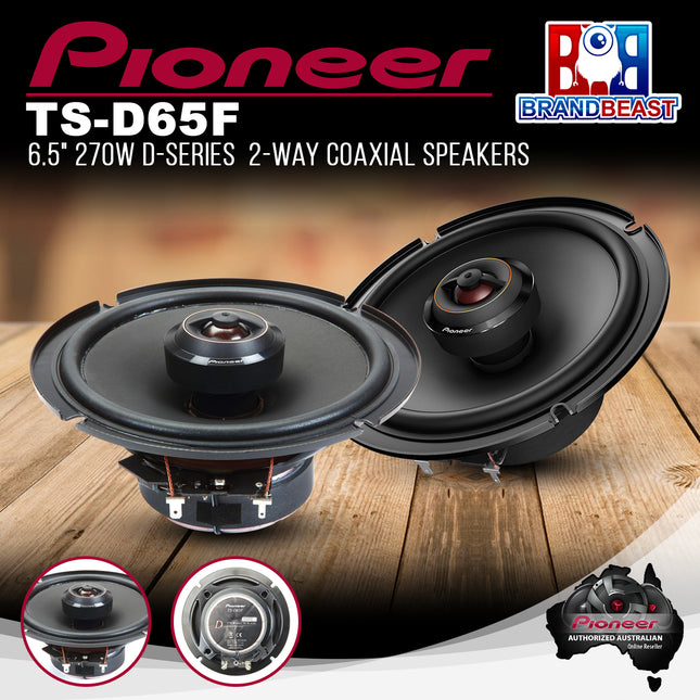 Pioneer TS-D65F D-Series 6.5‚Äù 270W Coaxial 2-Way Speakers