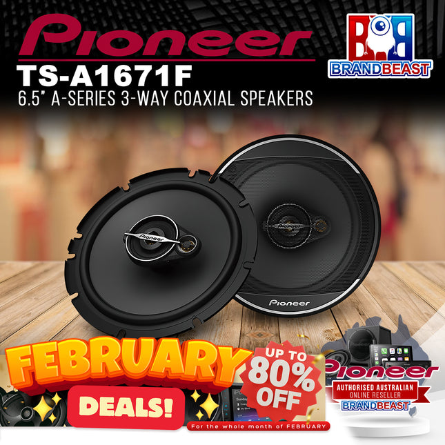 Pioneer TS-A1671F 6.5‚Äù A-Series 3-Way Coaxial Speakers