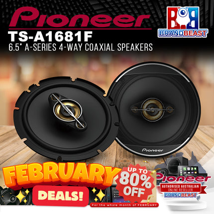 Pioneer TS-A1681F 6.5‚Äù A-Series 4-Way Coaxial Speakers