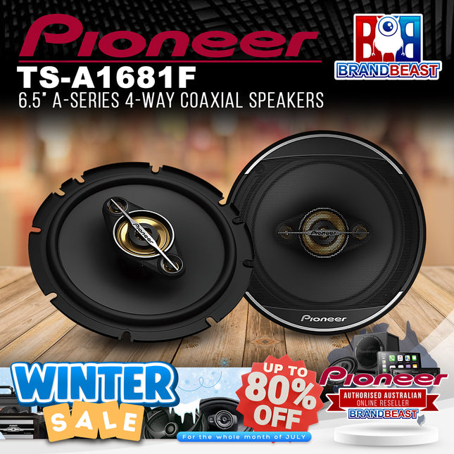Pioneer TS-A1681F 6.5" A-Series 4-Way Coaxial Speakers