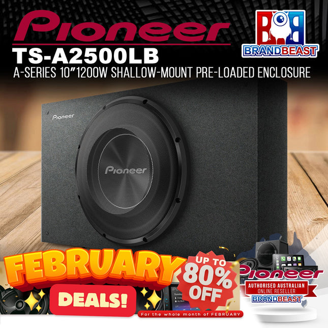 Pioneer TS-A2500LB 10" 1200W A-Series Shallow-Mount Pre-Loaded Enclosure