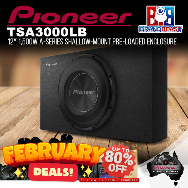 Pioneer TS-A3000LB 12" 1,500W A-Series Shallow-Mount Pre-Loaded Enclosure