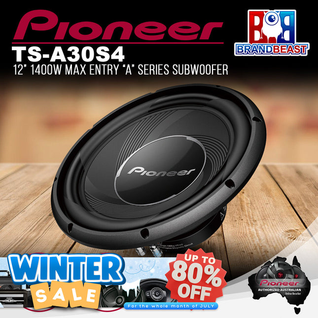 Pioneer TS-A30S4 1400W 12" Entry "A" Series Subwoofer