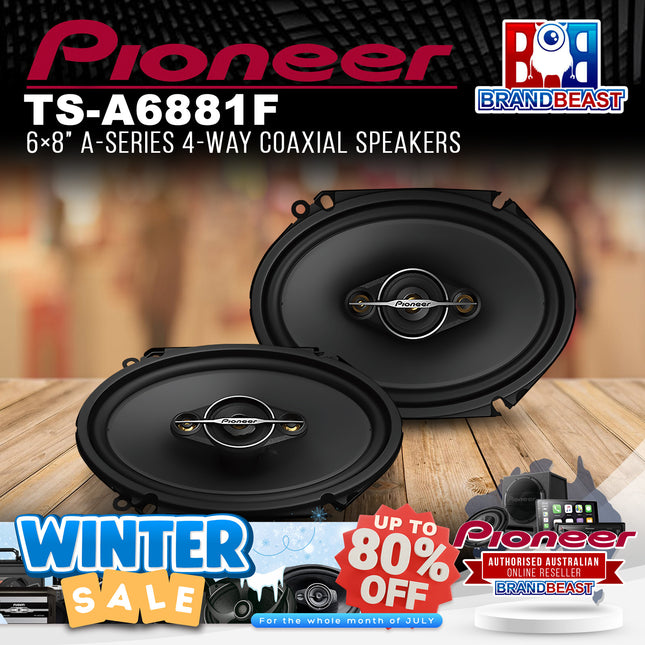 Pioneer TS-A6881F 6√ó8" A-Series 4-Way Coaxial Speakers