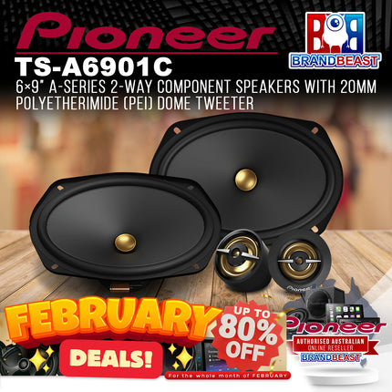 Pioneer TS-A6901C 6√ó9‚Äù A-Series 2-Way Component Speakers