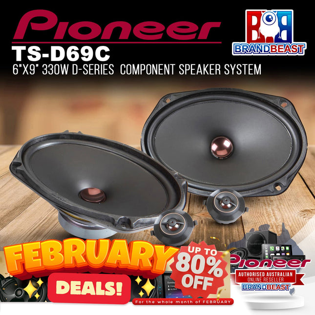 Pioneer TS-D69C D-Series 6‚Äùx9‚Äù 330W 2-Way Component Speakers