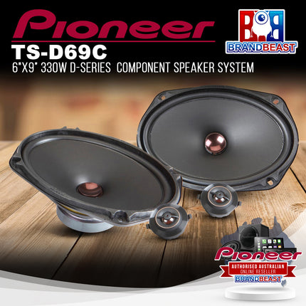 Pioneer TS-D69C D-Series 6"x9" 330W 2-Way Component Speakers