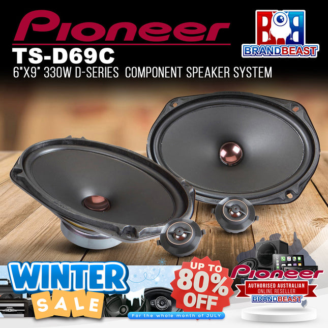 Pioneer TS-D69C D-Series 6"x9" 330W 2-Way Component Speakers