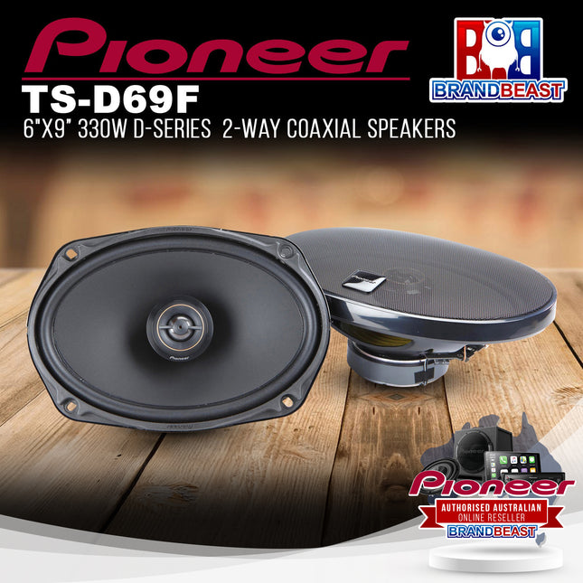 Pioneer TS-D69F 330W 6" x 9" Coaxial 2-Way Component Speaker System