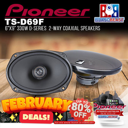 Pioneer TS-D69F 330W 6‚Äù x 9‚Äù Coaxial 2-Way Component Speaker System