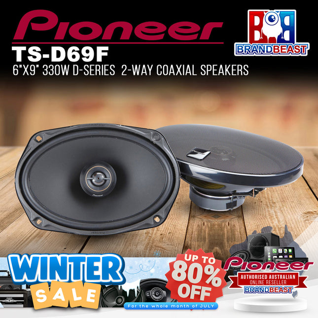 Pioneer TS-D69F 330W 6" x 9" Coaxial 2-Way Component Speaker System