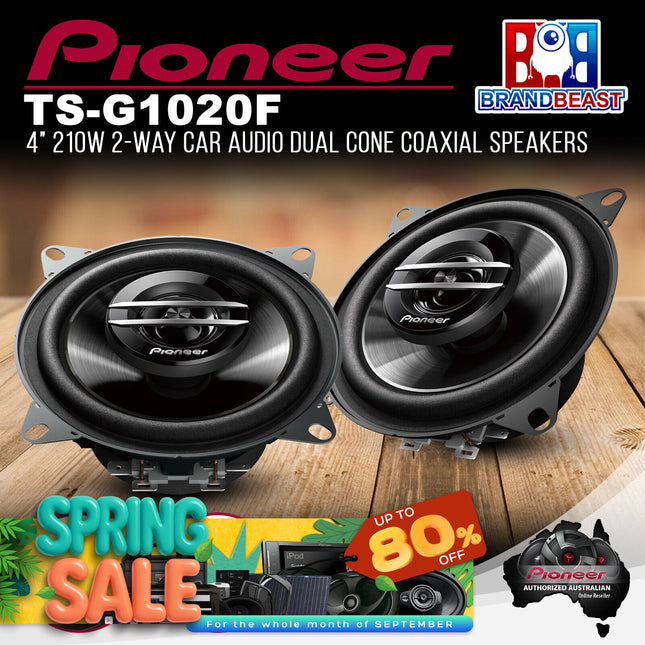 Pioneer TS-G1020F G-Series 4"/10cm 210W 2-Way Coaxial Speakers