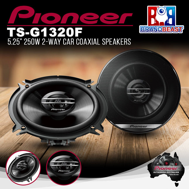 Pioneer TS-G1320F G-Series 5.25"/13cm 250W 2-Way Coaxial Speakers