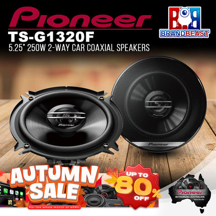 Pioneer TS-G1320F G-Series 5.25"/13cm 250W 2-Way Coaxial Speakers