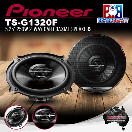 Pioneer TS-G1320F G-Series 5.25"/13cm 250W 2-Way Coaxial Speakers