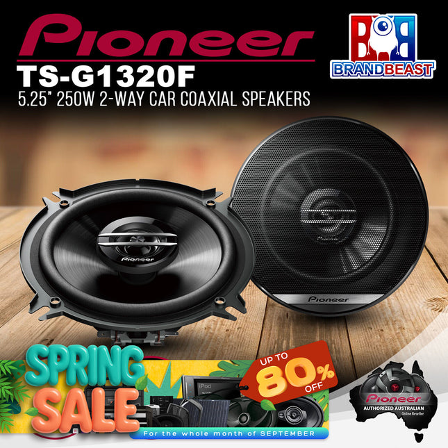 Pioneer TS-G1320F G-Series 5.25"/13cm 250W 2-Way Coaxial Speakers