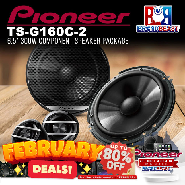 Pioneer TS-G160C-2 6.5" 300W Component Speaker Package