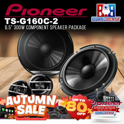 Pioneer TS-G160C-2 6.5" 300W Component Speaker Package