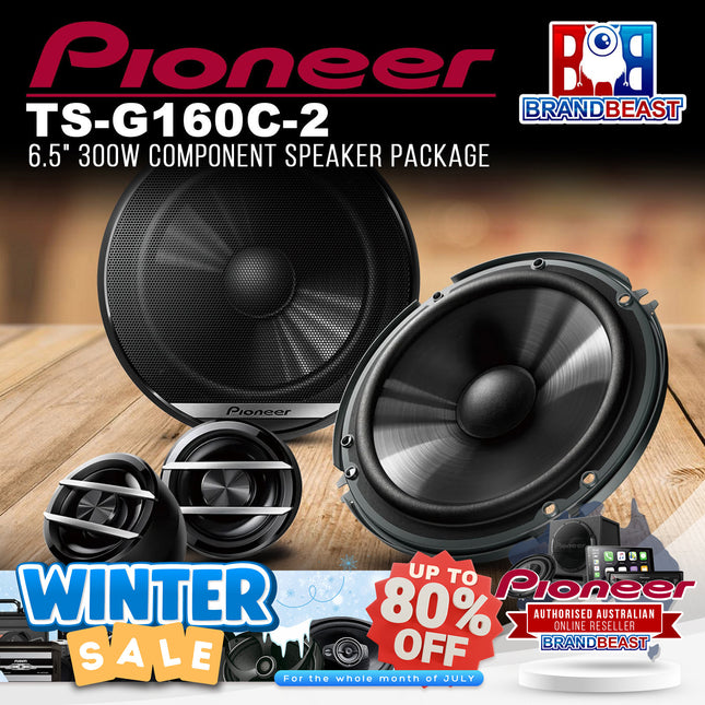 Pioneer TS-G160C-2 6.5" 300W Component Speaker Package