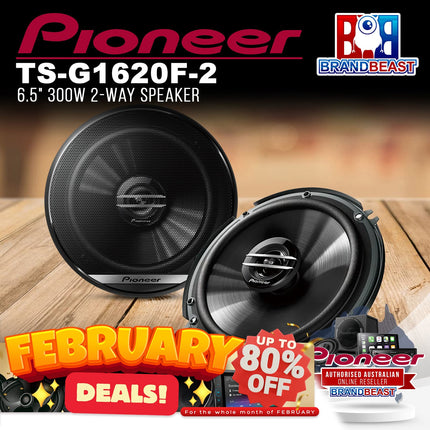 Pioneer TS-G1620F-2 G-Series 6.5" 300W 2-Way Coaxial Speakers - Pair