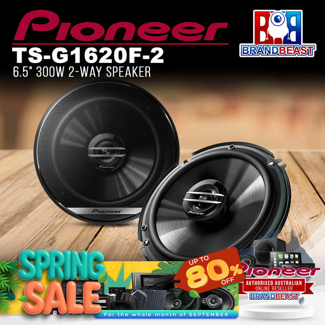 Pioneer TS-G1620F-2 G-Series 6.5" 300W 2-Way Coaxial Speakers - Pair