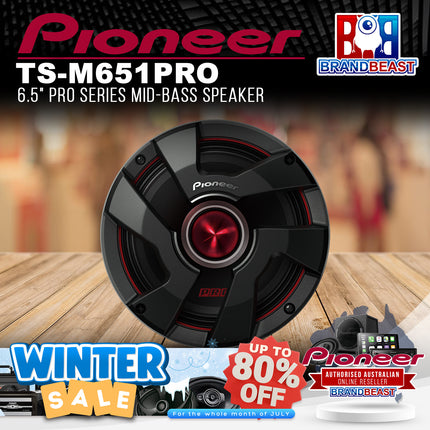 Pioneer TS-M651PRO 6.5" PRO Series Mid-Bass Speaker - Pair