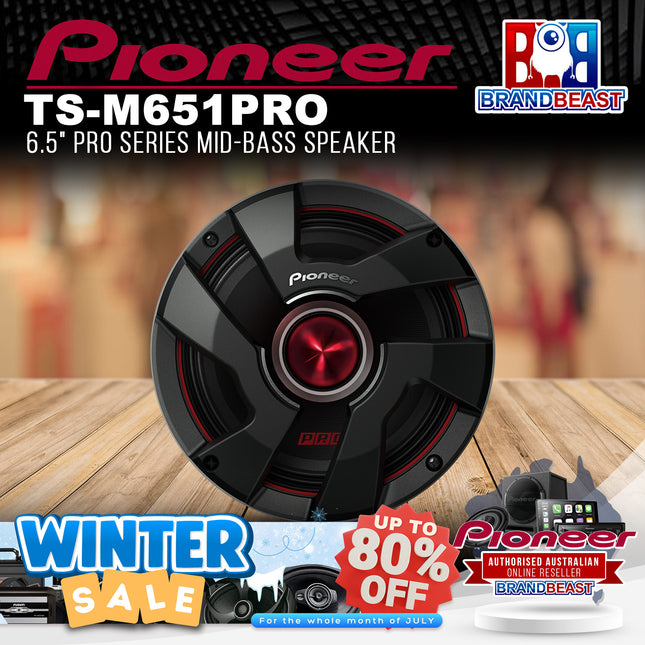 Pioneer TS-M651PRO 6.5" PRO Series Mid-Bass Speaker - Pair