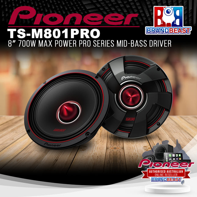Pioneer TS-M801PRO 8" 700w Max Power PRO Series Mid-Bass Driver