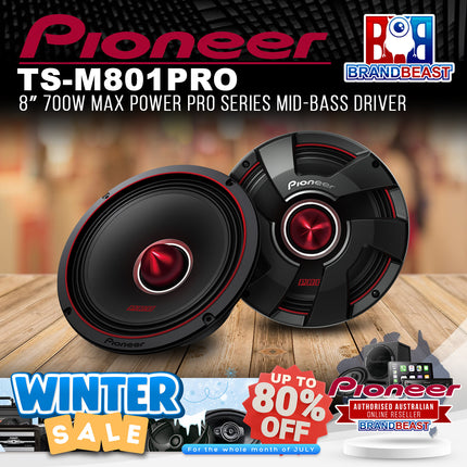 Pioneer TS-M801PRO 8" 700w Max Power PRO Series Mid-Bass Driver