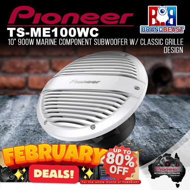 Pioneer TS-ME100WC 10‚Ä≥ Marine Component Subwoofer w/ Classic Grille Design