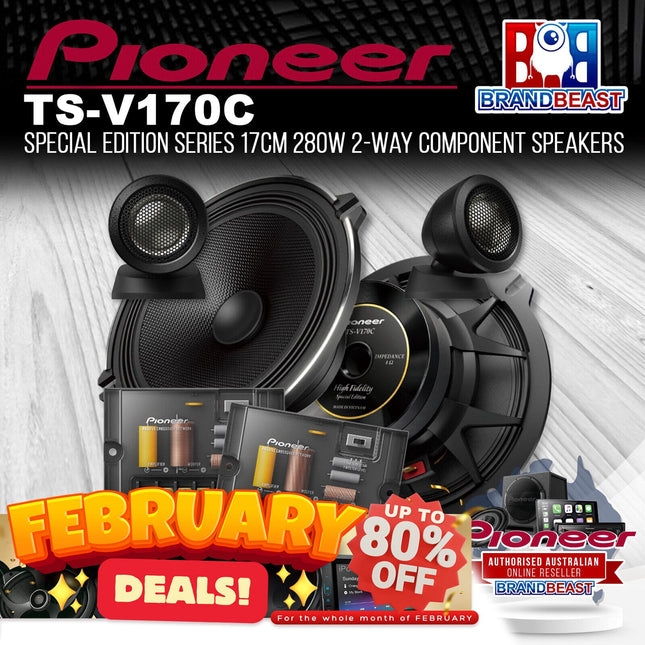 Pioneer TS-V170C Special Edition Series 17cm 280W 2-Way Component Speakers