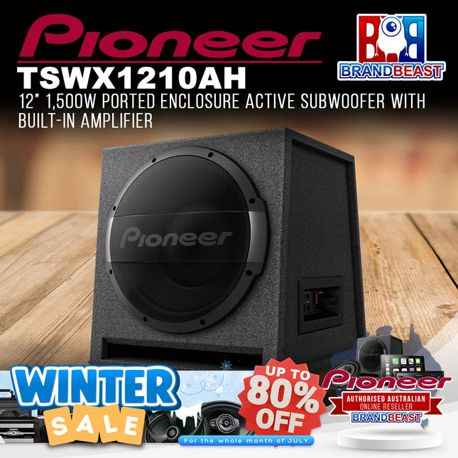 Pioneer TS-WX1210AH 12" 1500W Ported Enclosure Active Subwoofer with Built-In Amplifier