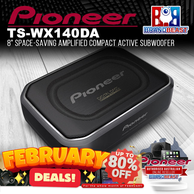 Pioneer TS-WX140DA 8" Space-Saving Amplified Compact Active Subwoofer