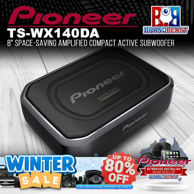 Pioneer TS-WX140DA 8" Space-Saving Amplified Compact Active Subwoofer