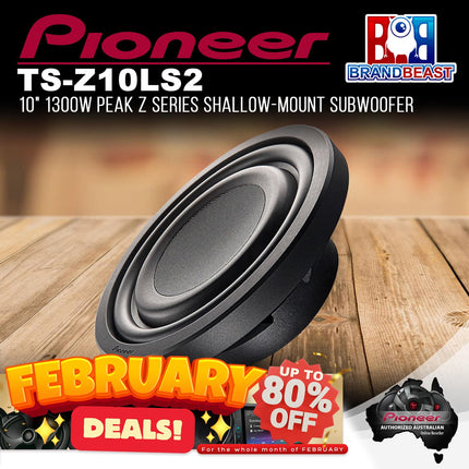 Pioneer TS-Z10LS2 1300W 10‚Äù Single 2 Ohms Voice Coil Subwoofer