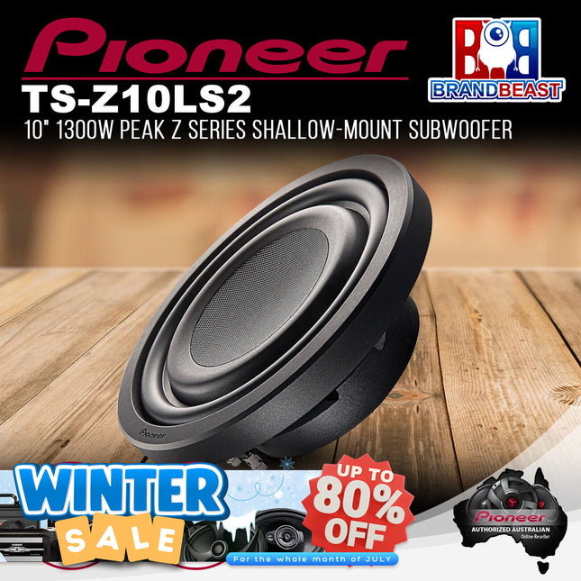 Pioneer TS-Z10LS2 1300W 10" Single 2 Ohms Voice Coil Subwoofer